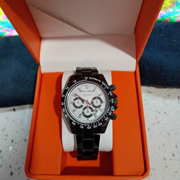 Black and White Chronograph Watch - Picture 1 of 1